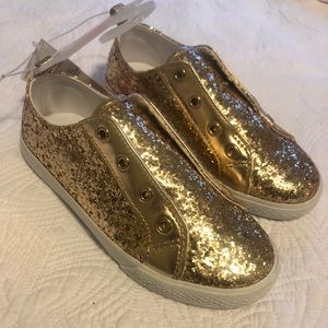 NWT gold sparkly sneakers size 1